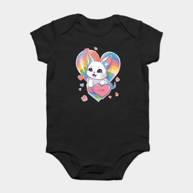 You Mean The World To Me Kitty Baby Bodysuit by animegirlnft